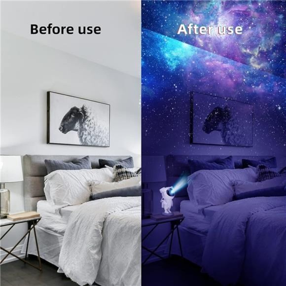 Galaxy Projector, Tiktok Astronaut Nebula Night Lights, Remote Control Timing - Picture 6 of 6
